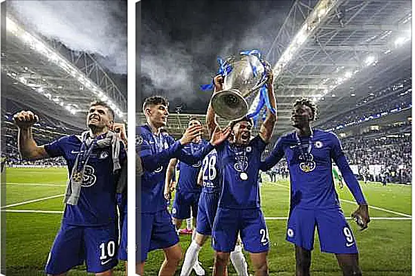 Модульная картина - Победа в Лиге Чемпионов. ФК Челси. FC Chelsea