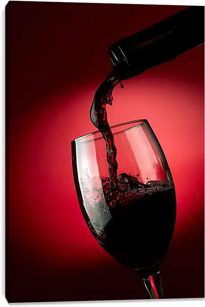 Постер на подрамнике - Насыщенное красное. Налив Красного.