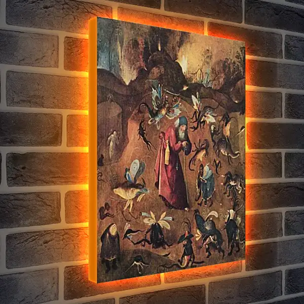 Лайтбокс световая панель - Versuchung des Hl. Antonius. Иероним Босх