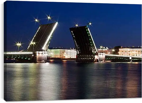 Постер на подрамнике - Разводные мосты Санкт-Петербурга