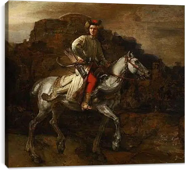 Постер на подрамнике - The Polish Rider. Польский всадник. Рембрандт