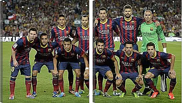 Модульная картина - Фото перед матчем ФК Барселона. FC Barcelona