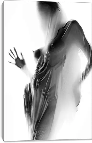 Постер на подрамнике - Силуэт девушки