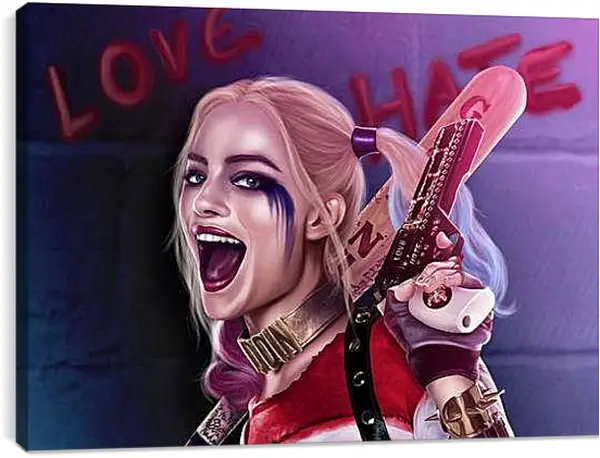 Постер на подрамнике - Отряд самоубийц. Харли Квинн