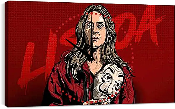 Часы картина - Бумажный дом. La casa de papel