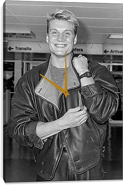 Часы картина - Дольф Лундгрен. Dolph Lundgren