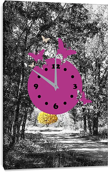 Часы картина - Аллея