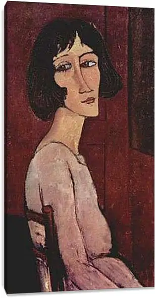 Постер на подрамнике - Portrait of Margarita. Портрет Маргариты. Амедео Модильяни