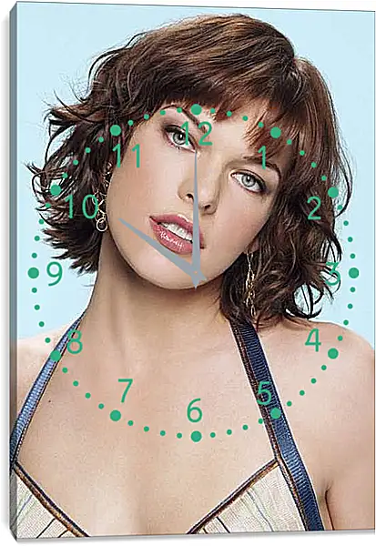 Часы картина - Милла Йовович. Milla Jovovich