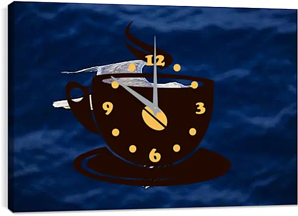 Часы картина - Чайка