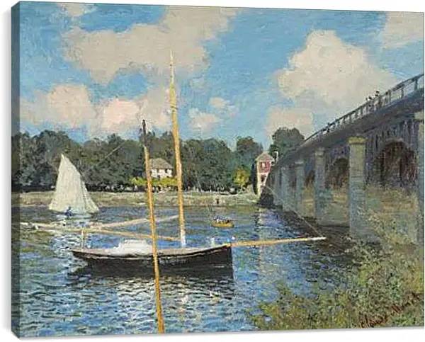Постер на подрамнике - bridge in Arzhantee. Клод Моне