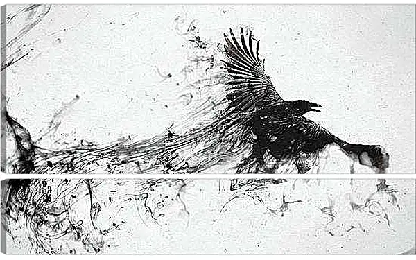 Модульная картина - Чёрный ворон