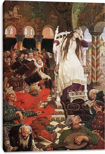 Постер на подрамнике - Царевна-несмеяна. Виктор Васнецов