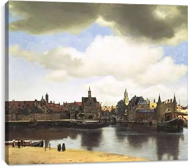 Постер на подрамнике - View of Delft. Ян (Йоханнес) Вермеер