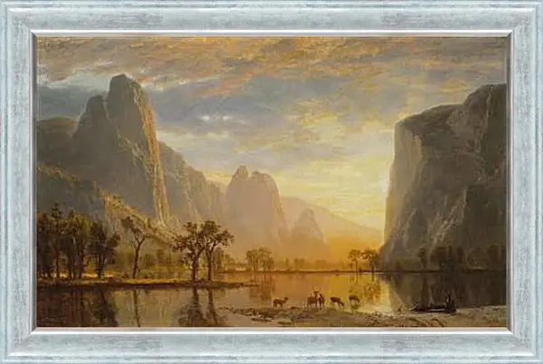 Картина в раме - Valley of the Yosemite. Долина Йосемити, Калифорния. Альберт Бирштадт
