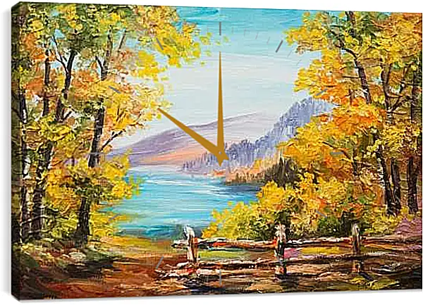 Часы картина - Осень во всей красе