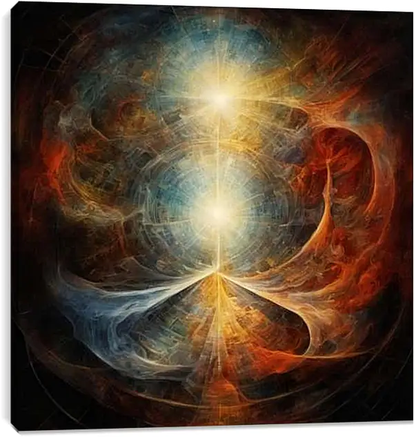 Постер на подрамнике - Поток абстрактной энергии