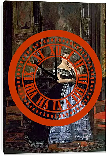Часы картина - Charlotte de Rothschild - Портрет Баронессы Натаниель. Жан-Леон Жером