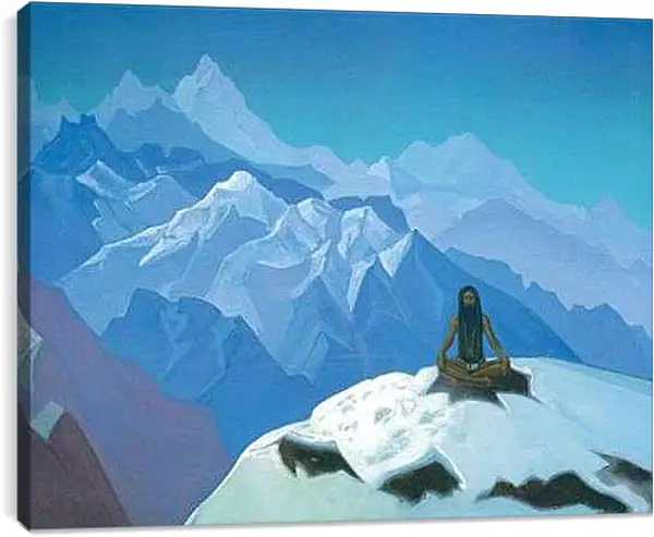 Постер на подрамнике - На высотах Тумо. Рерих Николай