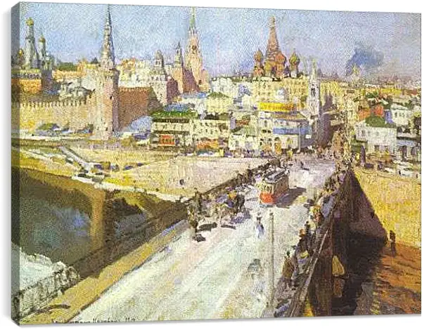 Постер на подрамнике - Москворецкий мост. Коровин Константин