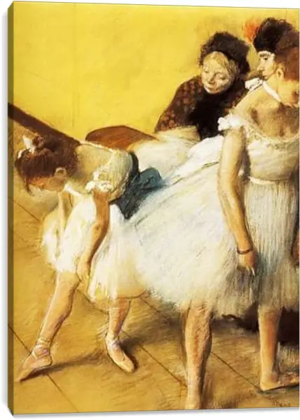 Постер на подрамнике - Examen de Danse, Danseuses a leur toilette. Эдгар Дега