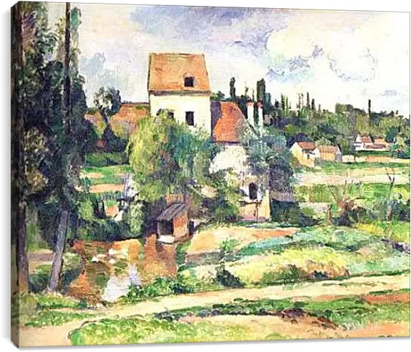 Постер на подрамнике - Moulin sur la Couleuve, pres de Pontoise. Поль Сезанн