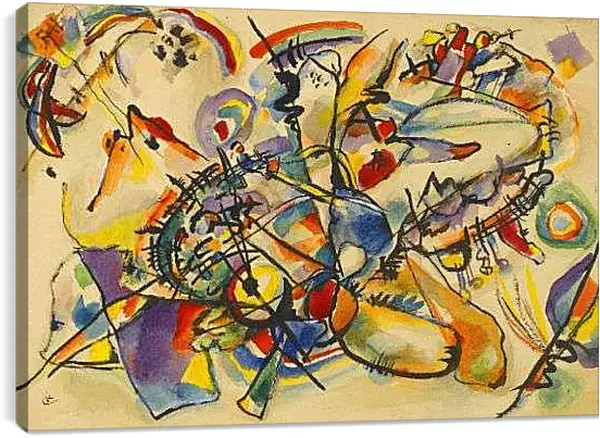 Постер на подрамнике - Неизвестно. Кандинский Василий