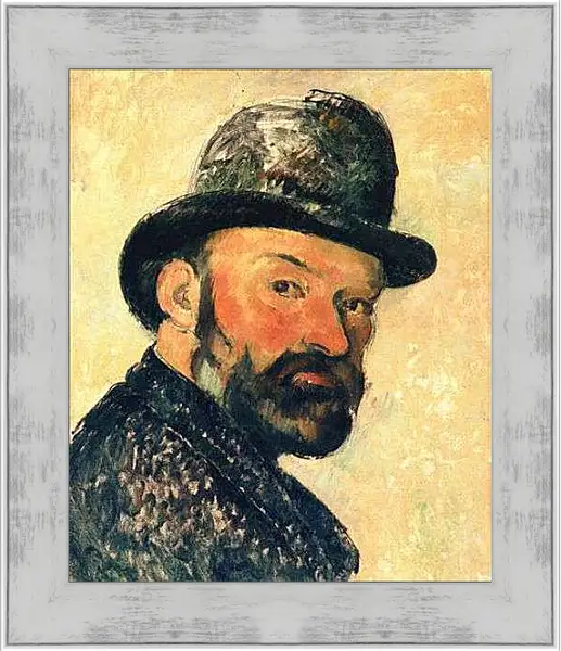 Картина в раме - Autoportrait au Melon (vers). Поль Сезанн