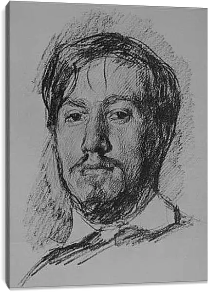 Постер на подрамнике - Автопортрет-2. Валентин Александрович Серов