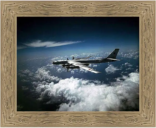 Картина в раме - Самолет в облаках