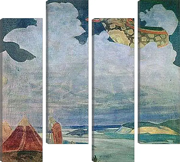 Модульная картина - Ковер-самолет. Рерих Николай