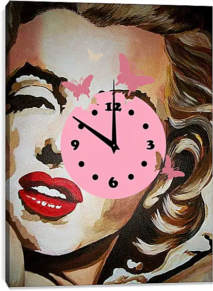 Часы картина - Мэрилин Монро. Поп-арт