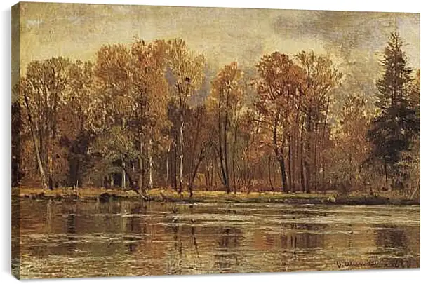 Постер на подрамнике - Золотая осень. Иван Шишкин