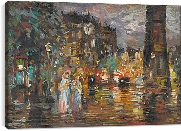 Постер на подрамнике - Париж. Коровин Константин