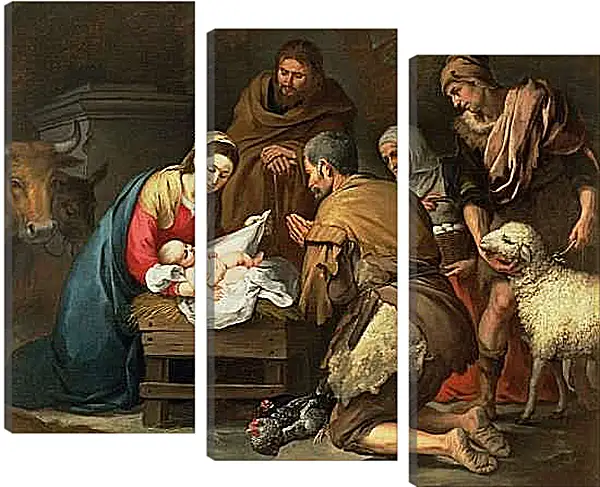 Модульная картина - Поклонение пастухов. Бартоломе Эстебан Мурильо