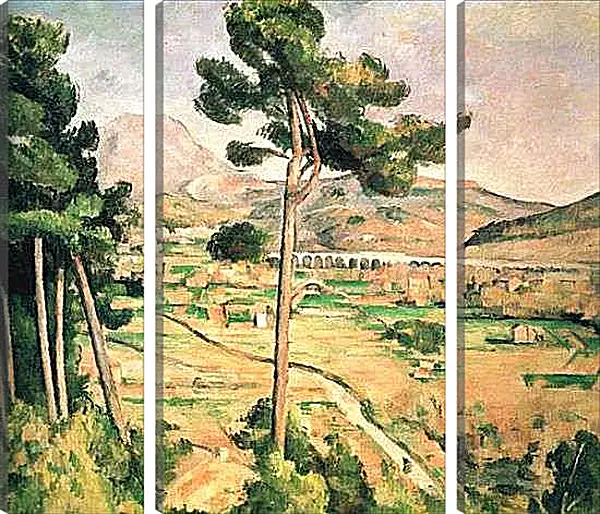Модульная картина - La Montagne Sainte-Victoire, vue de Montbriand. Поль Сезанн