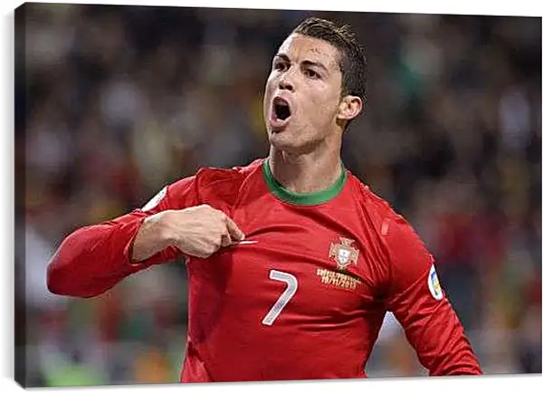 Постер на подрамнике - Криштиану Роналду взятие ворот