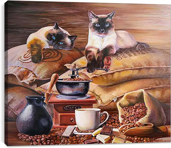 Постер на подрамнике - Хранители кофе