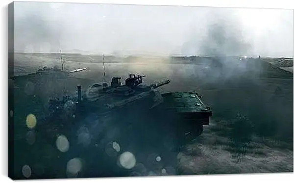 Постер на подрамнике - battlefield 3, tanks, mountain