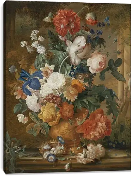 Постер на подрамнике - Цветочный натюрморт. Ян ван Хёйсум