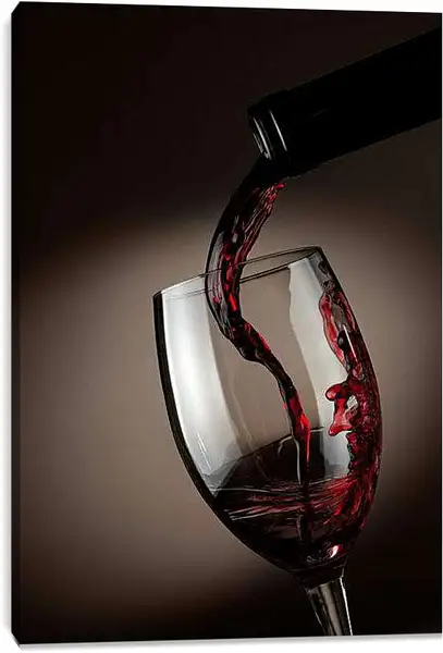 Постер на подрамнике - В предвкушении глотка. Искушение вина.