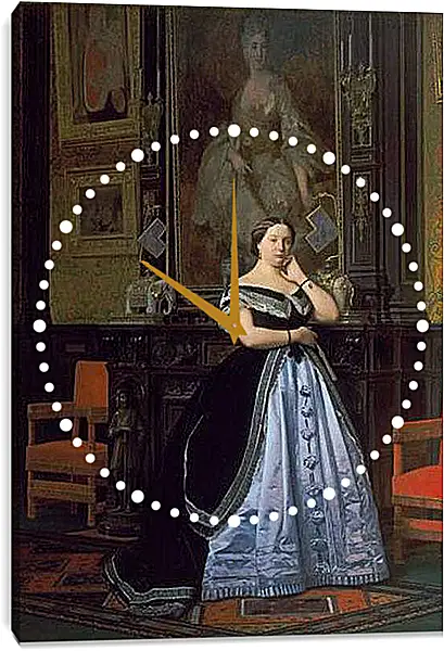 Часы картина - Charlotte de Rothschild - Портрет Баронессы Натаниель. Жан-Леон Жером