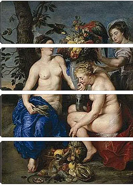 Модульная картина - Церера и две нимфы. Питер Пауль Рубенс