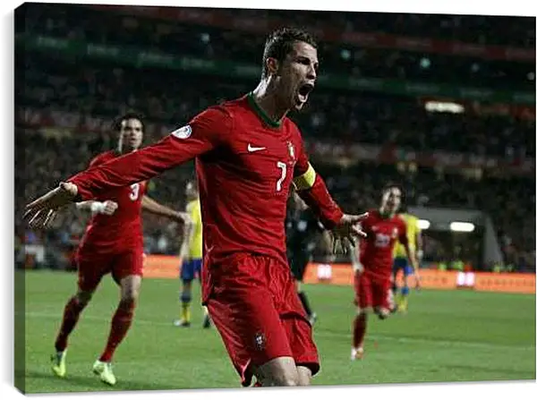 Постер на подрамнике - Гол Криштиану Роналду