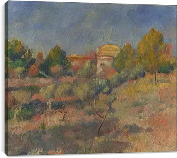 Постер на подрамнике - Pigeon Coop at Bellevue. Пьер Огюст Ренуар