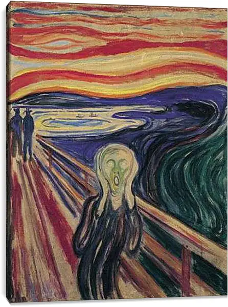 Постер на подрамнике - Крик. Эдвард Мунк