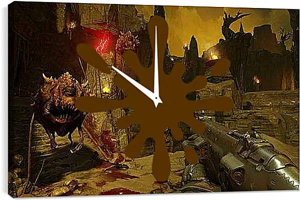 Часы картина - Doom 4
