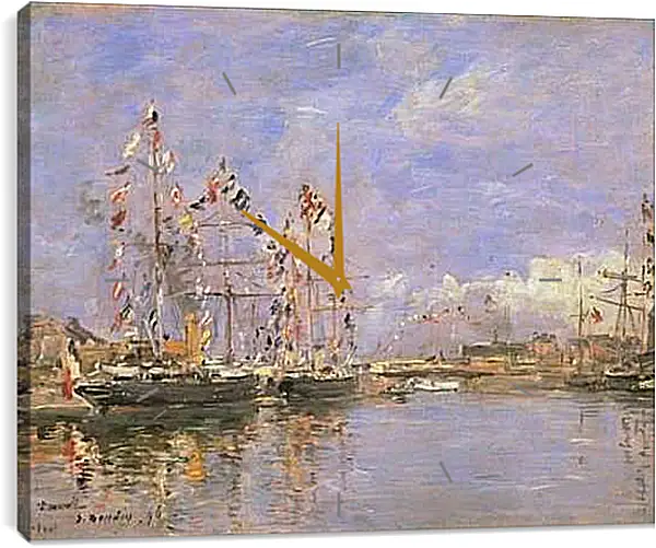 Часы картина - Deauville. Эжен Буден
