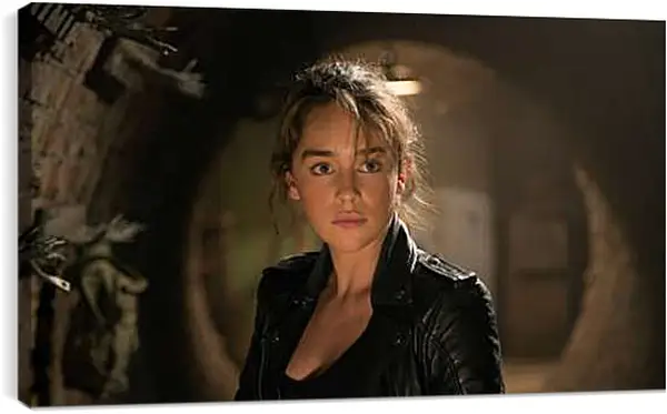 Постер на подрамнике - Эмилия Кларк. Туннель. Терминатор Генезис