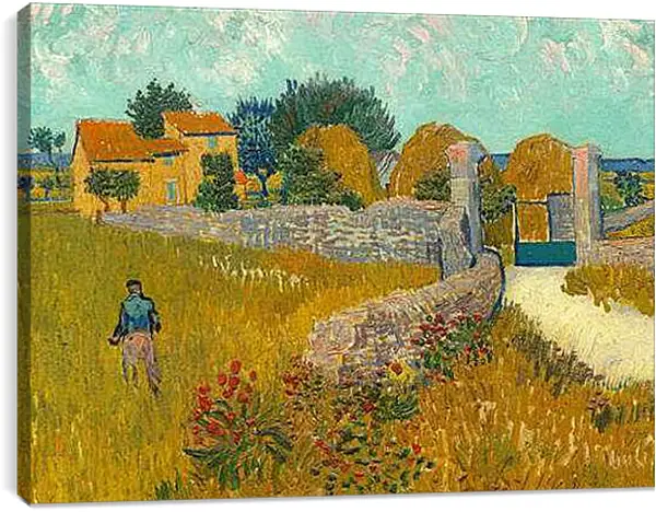 Постер на подрамнике - Farmhouse in Provence - Дом в Провансе. Винсент Ван Гог